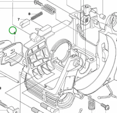 Husqvarna olajzó lemez 120 Mark II, 235, 236, 240 láncfűrészhez robbantott ábra