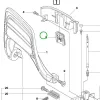 Husqvarna szigetelő gumi átvezető 120 Mark II, 235, 236 láncfűrészhez robbantott ábra