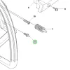 Husqvarna rezgéscsillapító határoló csavar 120 Mark II láncfűrészhez robbantott ábra
