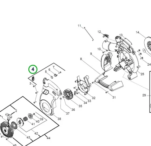 Husqvarna tempomat készlet 125B, 125BVx lombfúvóhoz robbantott ábra