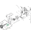 Husqvarna berántó agy 125B, 125BVx lombfúvóhoz robbantott ábra