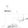 Husqvarna láncfék matrica 120 Mark II, 230, 235, 236 láncfűrészhez robbantott ábra