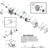 Husqvarna karburátor tartólemez 125B, 125BVx lombfúvóhoz robbantott ábra