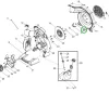 Husqvarna járókerék anya 125B, 125BVx lombfúvóhoz robbantott ábra