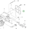 Husqvarna légszűrő tartólemez 120 Mark II láncfűrészhez robbantott ábra