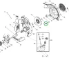 Husqvarna járókerék alátét 125B, 125BVx lombfúvóhoz robbantott ábra