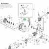 Husqvarna üzemanyagtartály készlet 128R, 128L, 128C szegélyvágóhoz robbantott ábra