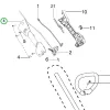 Husqvarna gázkar 129C, 129LK, 128LDX szegélyvágóhoz robbantott ábra