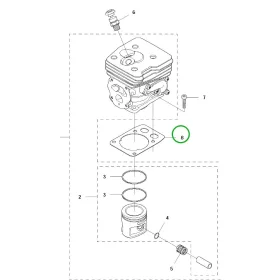Husqvarna hengertalptömítés 545RX, 545FR, 545F fűkaszához robbantott ábra