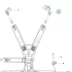 Husqvarna heveder jobb első csat XT2 545FR, 545F tisztítófűrészhez robbantott ábra