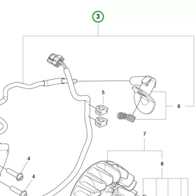 Husqvarna gyújtómodul komplett 540 XP Mark III láncfűrészhez robbantott ábra