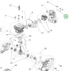 Husqvarna menetformáló csavar légszűrőhöz 122C, 122R szegélyvágóhoz robbantott ábra