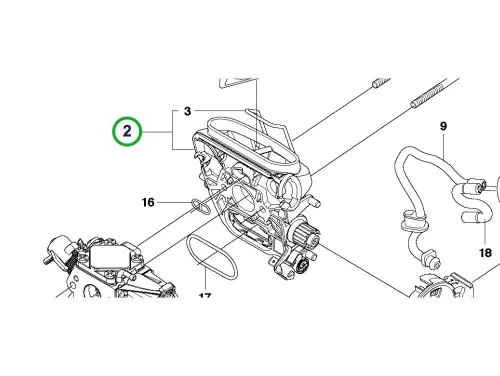 Husqvarna légszűrőtartó XP kivitel 550 XP, 545 láncfűrészhez robbantott ábra