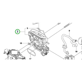 Husqvarna légszűrőtartó XPG kivitel 550 XP láncfűrészhez robbantott ábra