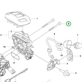 Husqvarna karburátor csavar 555, 545, 550 XP, 562 XP láncfűrészhez robbantott ábra