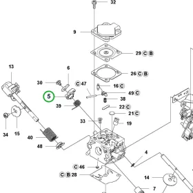 Husqvarna karburátor kar 550 XP, 545, 465 Rancher láncfűrészhez robbantott ábra