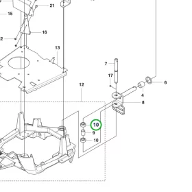 Husqvarna siklócsapágy GE 20 C hátsó váz R 112C, R 112iC riderhez robbantott ábra