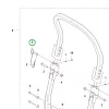 Husqvarna betét vázszekrény P 524X, P 524X EFI, P 525DX riderhez robbantott ábra