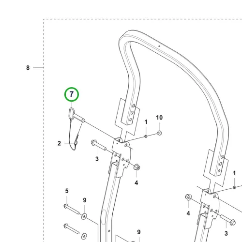 Husqvarna betét vázszekrény P 524X, P 524X EFI, P 525DX riderhez robbantott ábra