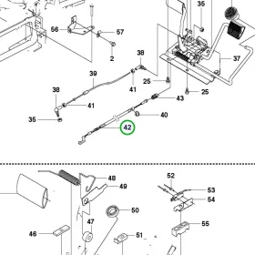 Husqvarna fék bowden R 111B riderhez robbantott ábra