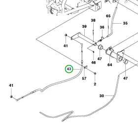 Husqvarna sebességváltó vezérlőkábel R 111B5 riderhez robbantott ábra