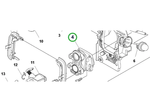 Husqvarna szívócső karburátorhoz 545RX, 545FR fűkaszához robbantott ábra
