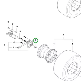 Husqvarna gyűrű vágóasztal emeléshez P 524X, RC 318T riderhez robbantott ábra