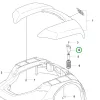 Husqvarna emelésérzékelő rögzítő Automower 305, 308 robotfűnyíróhoz robbantott ábra