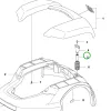Husqvarna gumibak R80Li, Automower 305, 308, 105 robotfűnyíróhoz robbantott ábra