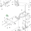 Husqvarna PTO csapágy P 525DX, P 520DX, P 535HX riderhez robbantott ábra
