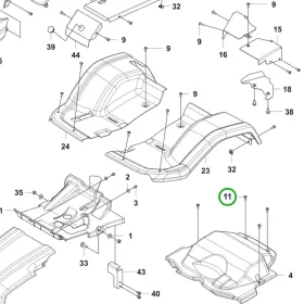 Husqvarna burkolatcsavar 4. pozíció P 524X, P 525D, P 525DX riderhez robbantott ábra