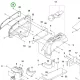 Husqvarna csavar elektromos és kormány P 524X, P 525DX riderhez robbantott ábra