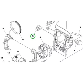 Husqvarna gumi átvezetőgyűrű tömlőhöz 545RX, 545FR fűkaszához robbantott ábra