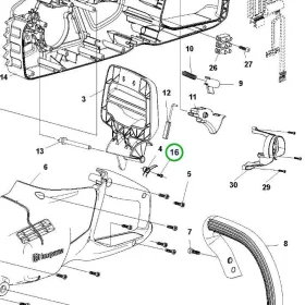 Husqvarna házcsavar 16. pozíció 120i, 225i, 230i, 240i láncfűrészhez robbantott ábra