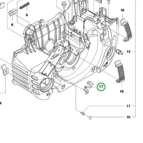 Husqvarna földelő lemez 455e Rancher, 465 Rancher láncfűrészhez robbantott ábra