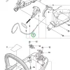 Husqvarna gázbowden komplett 522HDR75X, 522HD60X sövényvágóhoz robbantott ábra