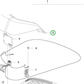 Husqvarna töltőállomás fedél szürke Automower 305, 308 robotfűnyíróhoz robbantott ábra