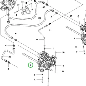 Husqvarna hidrosztatikus hajtómű KTM23 LA FMU P 520D riderhez robbantott ábra