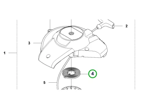 Husqvarna berántó rugó 122HD60, 322HD60, 522HD60X sövényvágóhoz robbantott ábra