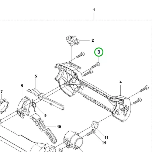 Husqvarna gázkarcsavar 525LK szegélyvágóhoz robbantott ábra