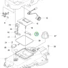 Husqvarna kijelzőfedél Automower 305, 308, 105 robotfűnyíróhoz robbantott ábra