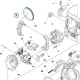 Husqvarna levegőszűrő keret bal 545RX, 545FR fűkaszához robbantott ábra