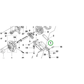 Husqvarna PTO csapágytartó komplett P 520D, P 525D riderhez robbantott ábra