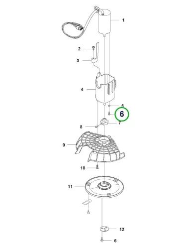 Husqvarna csavar M4x12 nyírómotorhoz Automower 305 robotfűnyíróhoz robbantott ábra