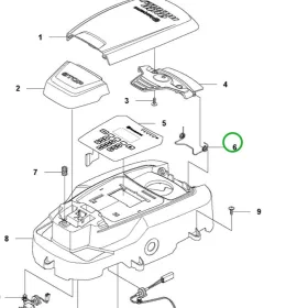 Husqvarna rugó Automower 305, 308, 105 robotfűnyíróhoz robbantott ábra