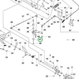 Husqvarna pedál alátét P 520DX, P 525DX, P 535HX riderhez robbantott ábra
