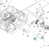Husqvarna légszűrő egység komplett P 520D, P 520DX riderhez robbantott ábra