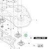 Husqvarna késtengely ház egység 166 mm R 214TC, R 214C riderhez robbantott ábra