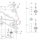 Husqvarna késtengely 166 mm R 214TC, R 214C, R 216 AWD riderhez robbantott ábra