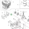 Husqvarna karburátor tömítés 15. pozíció 525LK, 525RX fűkaszához robbantott ábra